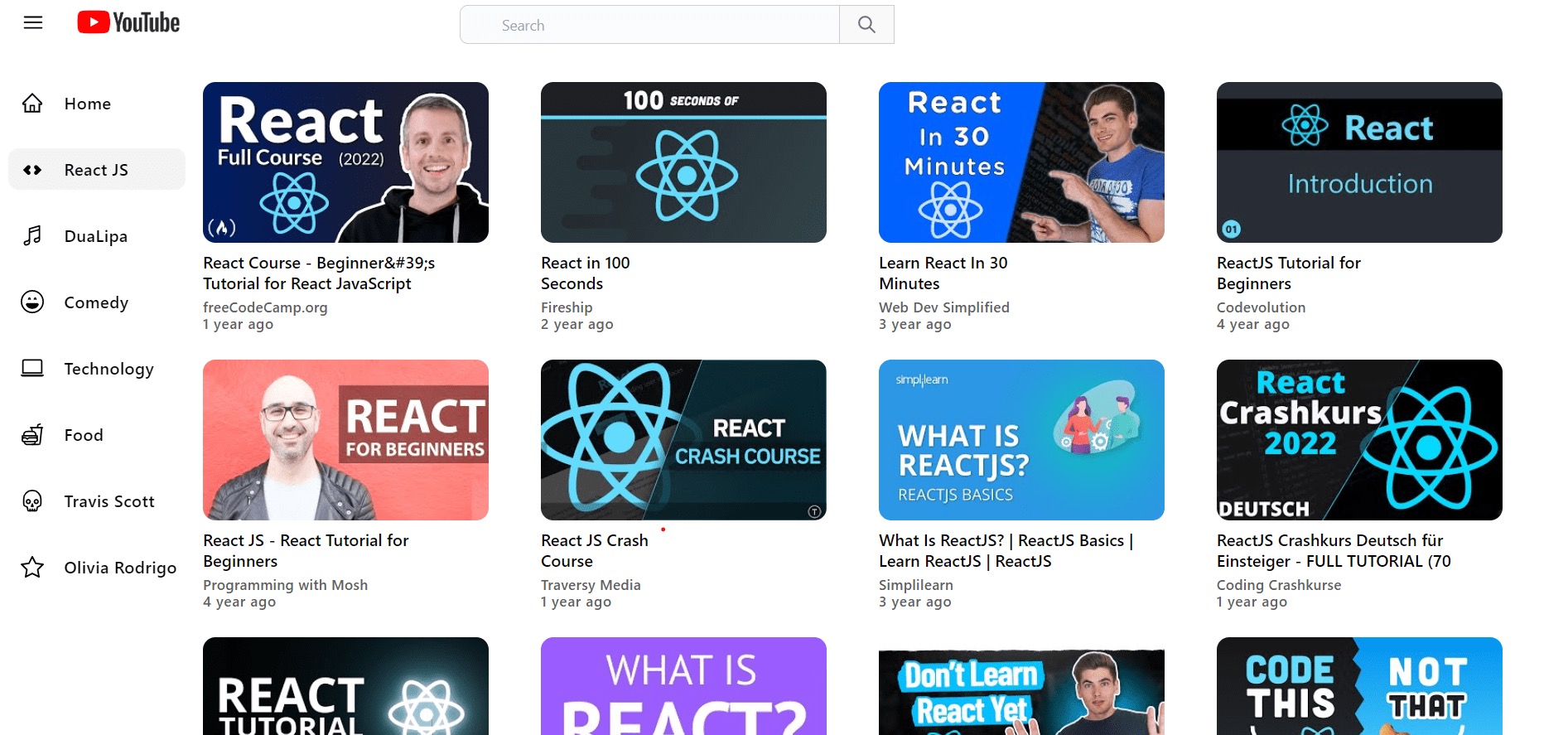 YouTube Frontend UI Clone